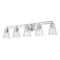 Z-Lite Lyna Vanity, 5-Light, 38.75 In.W x 6.5 In.L x 9 In.H, Brushed Nickel/Clear 823-5V-BN - alternate 4